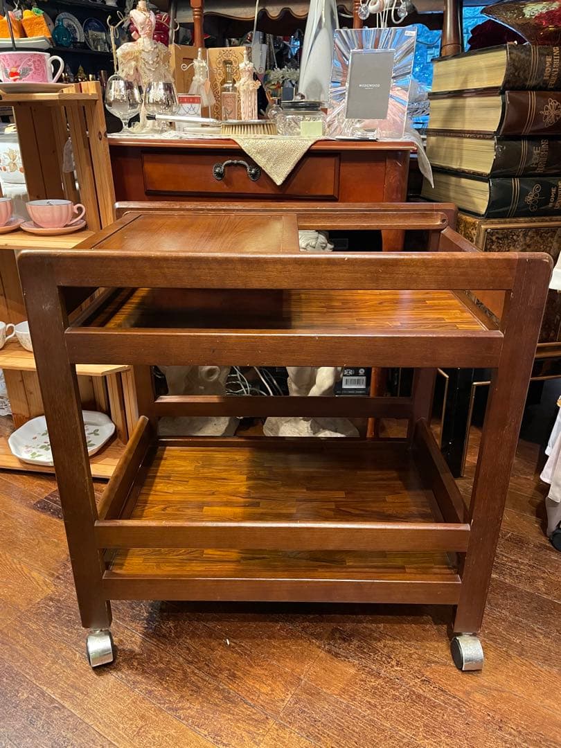 ご購入者専用！再日程調整用です！カリモク　木製キッチンワゴン キャスター付き