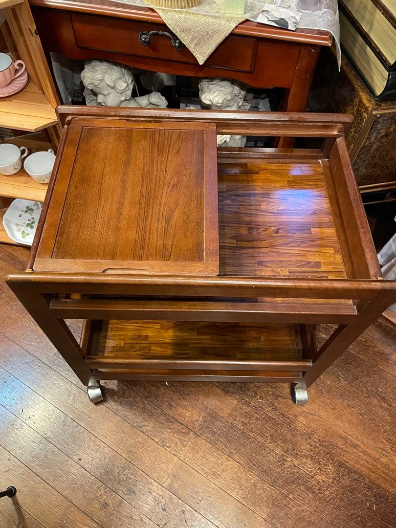 ご購入者専用！再日程調整用です！カリモク　木製キッチンワゴン キャスター付き