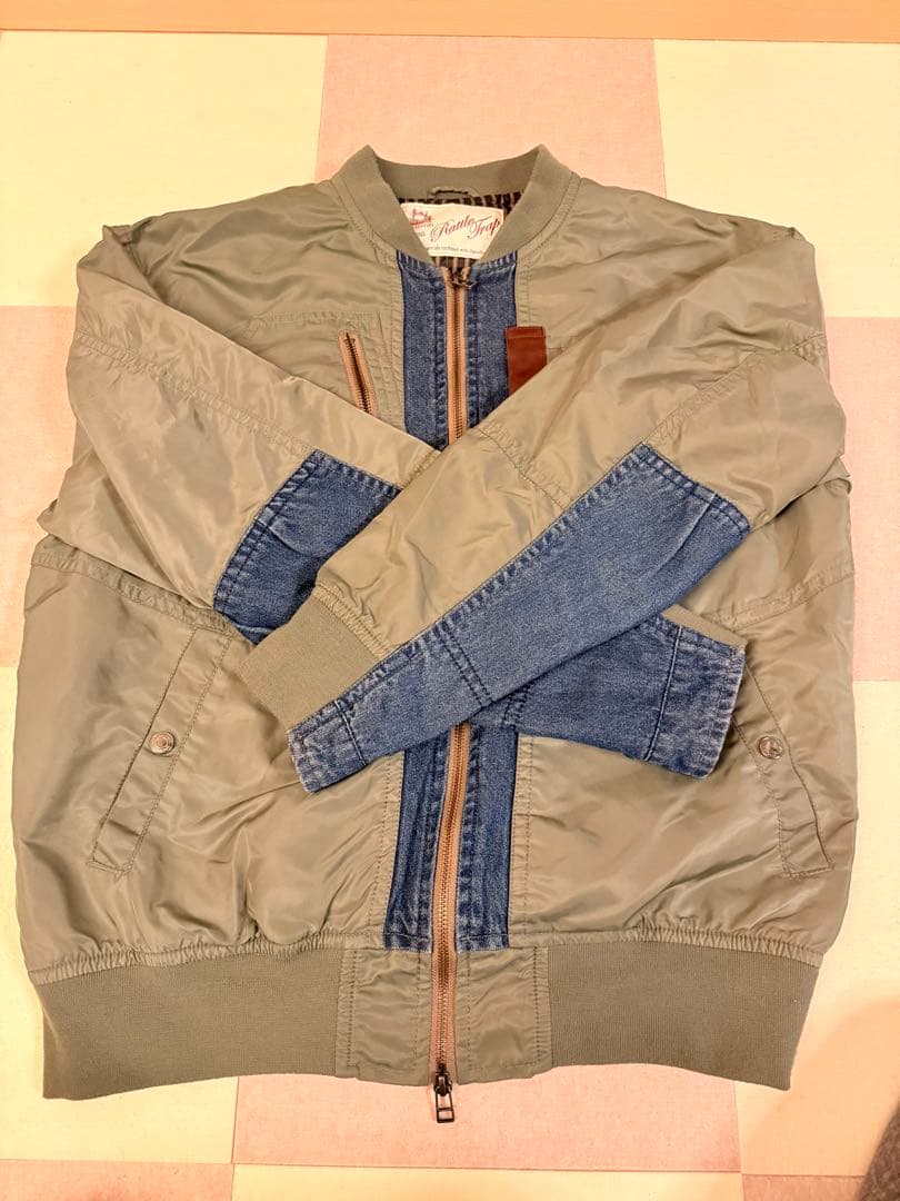 お値下げ致しました❗️Rattle Trap デニム切替MA-1ジャケット L