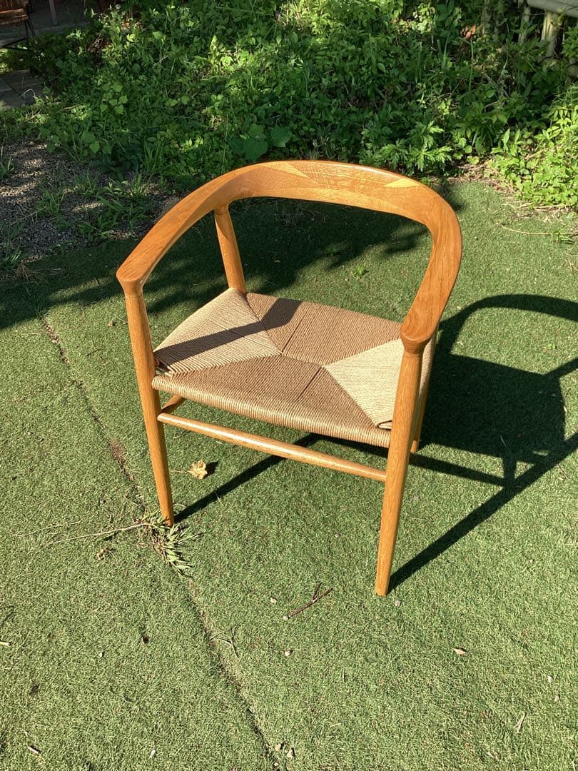 無印良品　アームチェア　北欧風　ダイニングチェア　ナチュラル