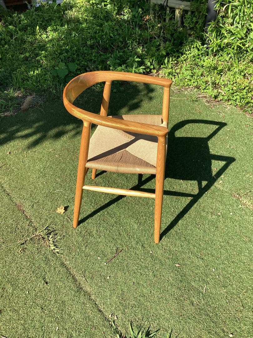 無印良品　アームチェア　北欧風　ダイニングチェア　ナチュラル