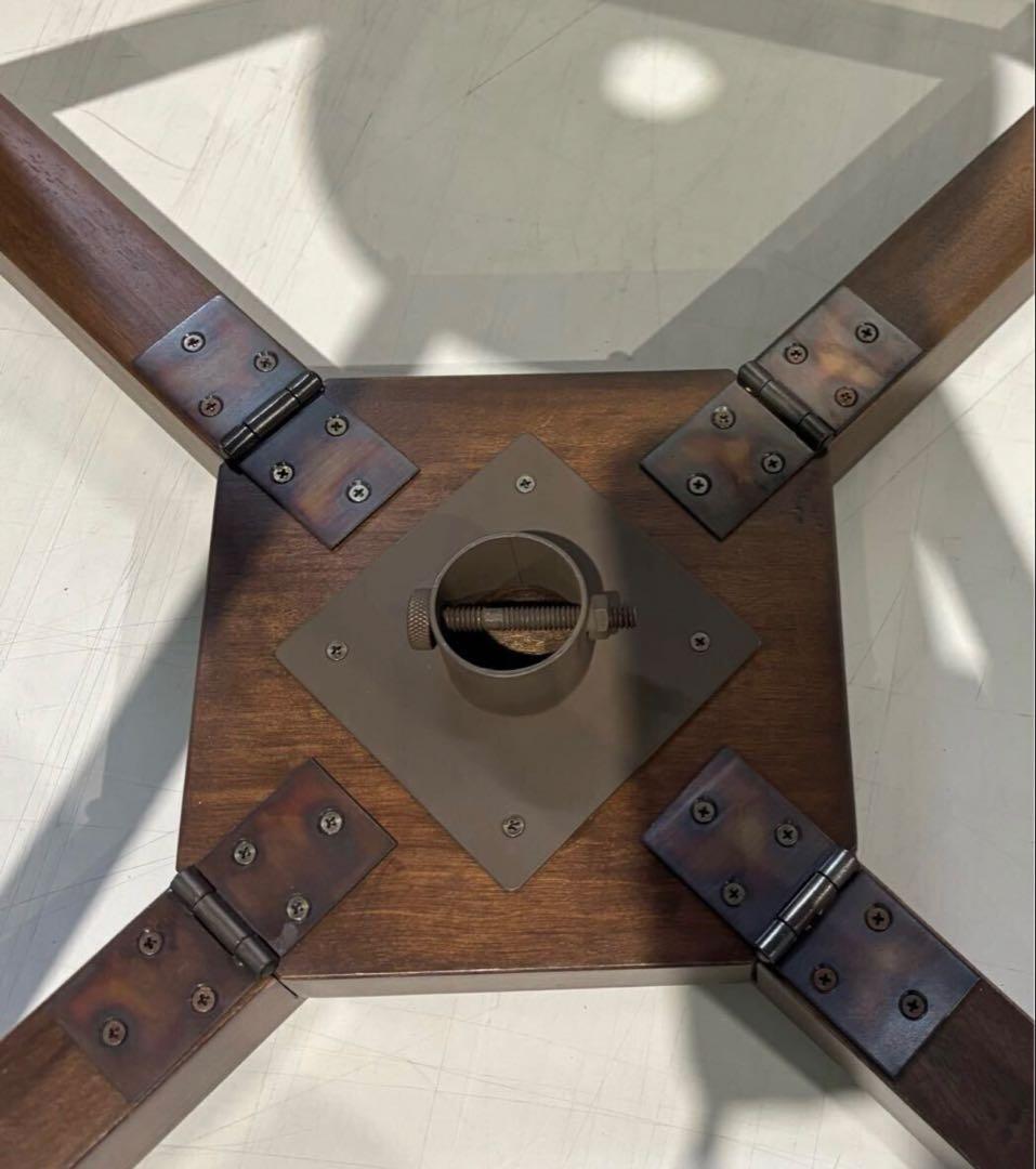 野天傘　野立傘　木製　スタンド　茶屋　立台　レトロ　アンティーク　組み立て式