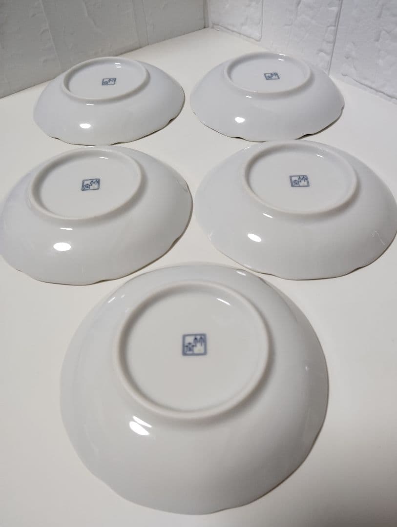 有田焼　龍峰窯　林斎　極美品　金彩古伊万里　染錦花鳥文様　小皿　10枚