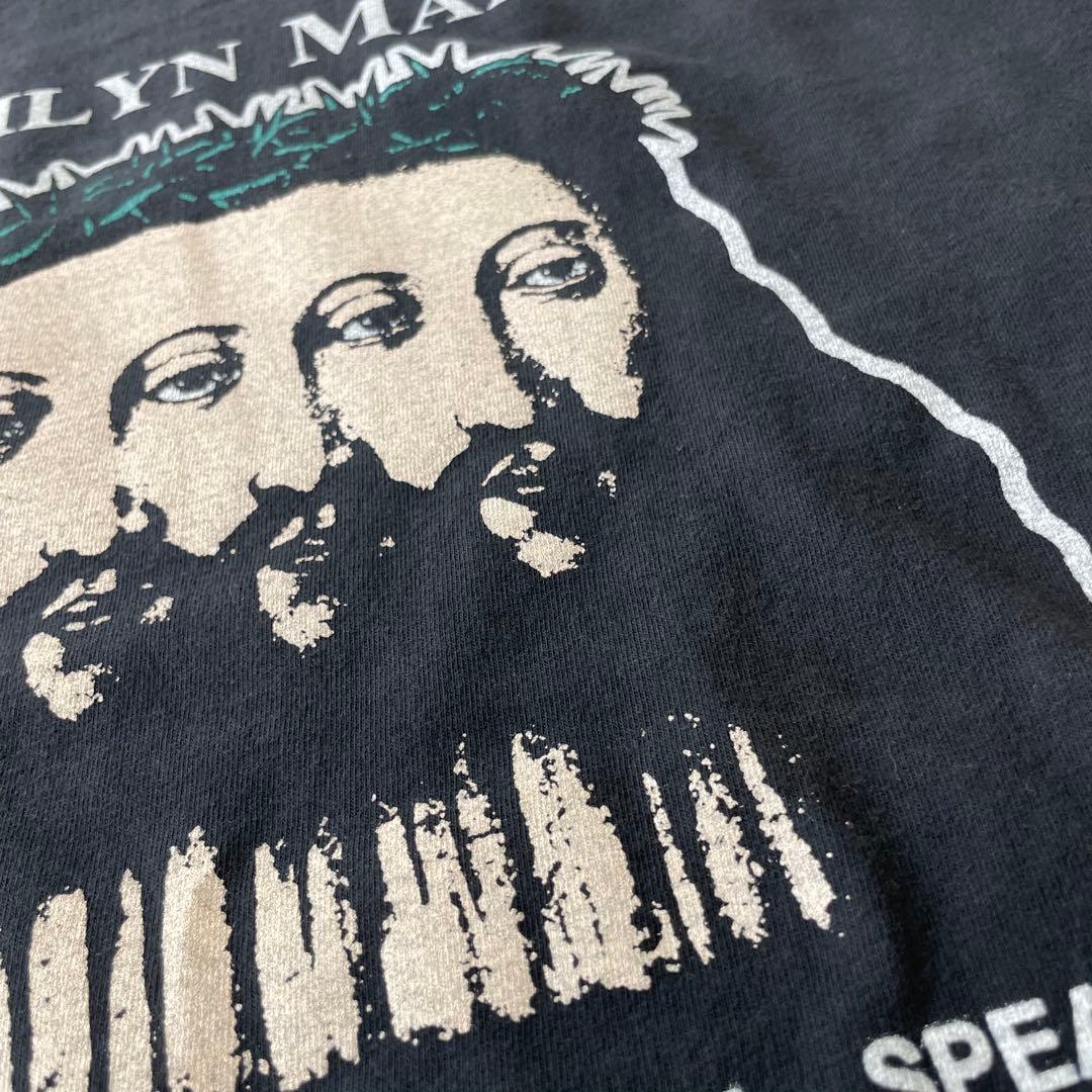 Marilyn Manson Believe Tシャツ 褪黒 XL