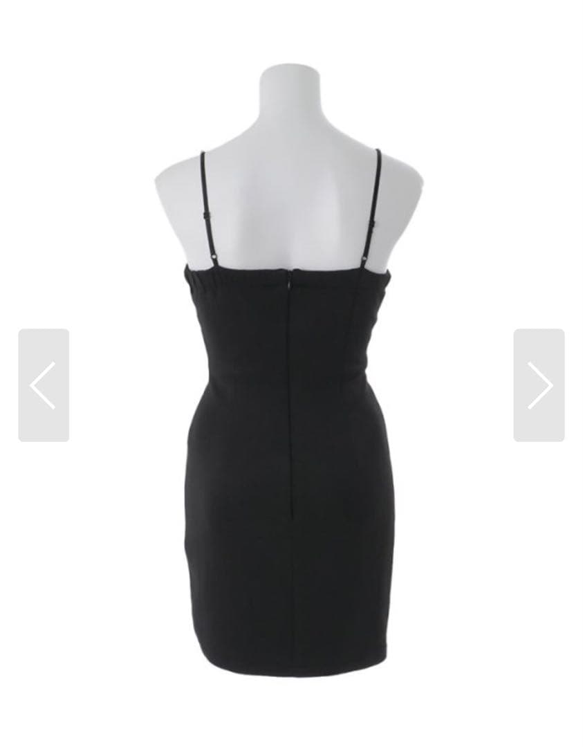 【最終SALE‼️】サイドシアービジューキャミミニドレス