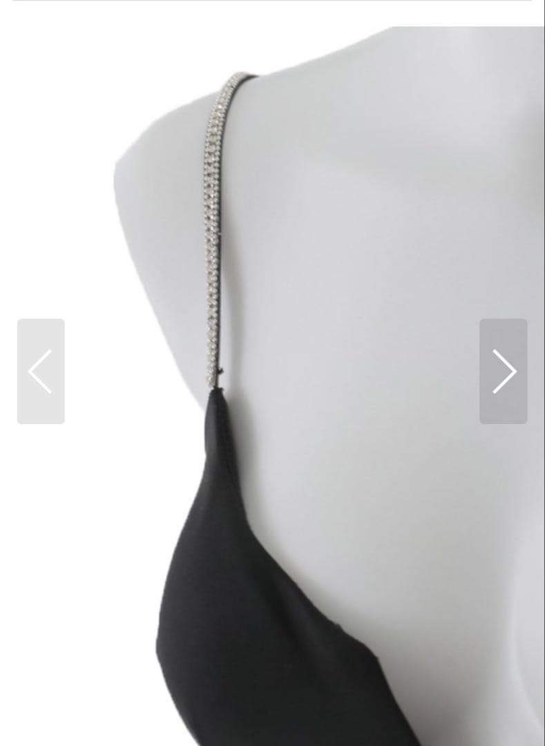 【最終SALE‼️】サイドシアービジューキャミミニドレス