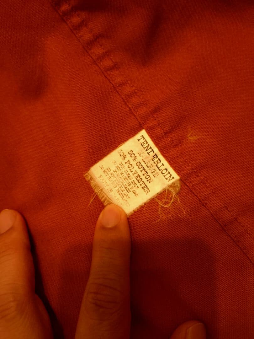 【TENDERLOIN 】テンダーロイン ボーリングシャツ XL オレンジ