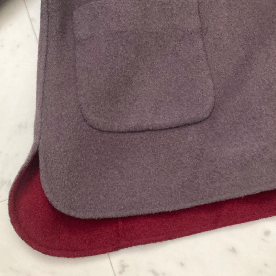 ダーマコレクション　ノーカラーウールジャケット　S~Mサイズ　リバーシブル