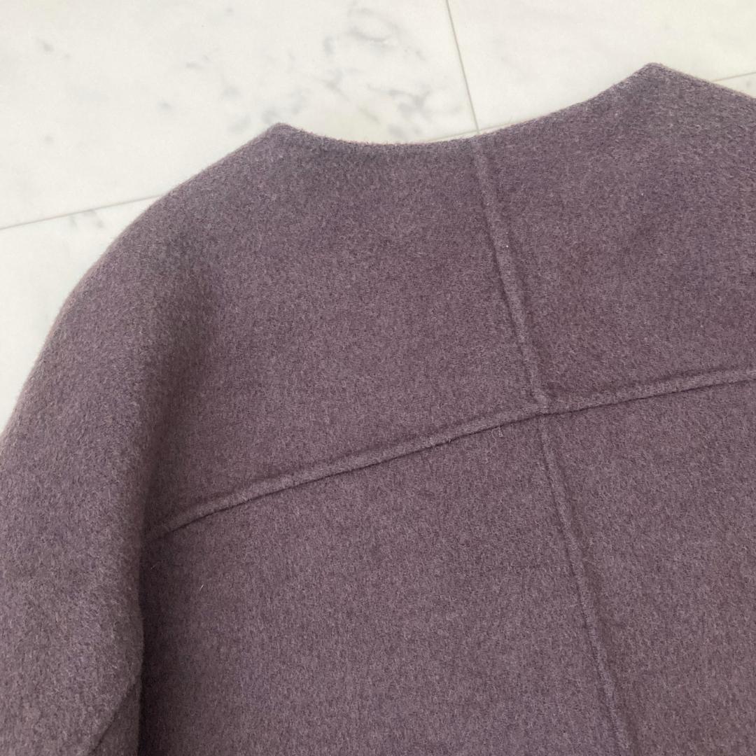 ダーマコレクション　ノーカラーウールジャケット　S~Mサイズ　リバーシブル