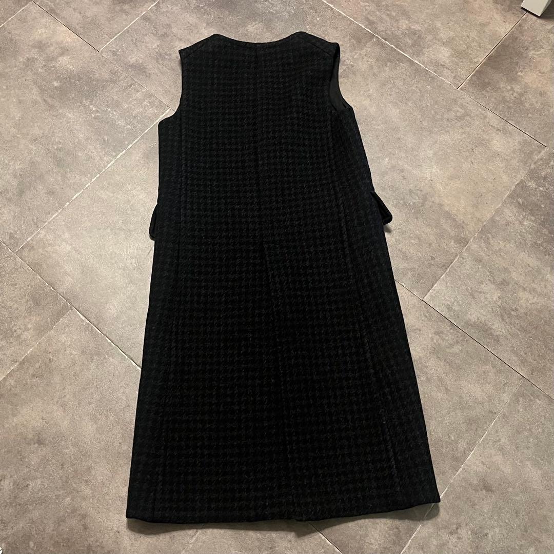 最終値 Drawer ドゥロワー ロングベスト ジレ コート　ノーカラー