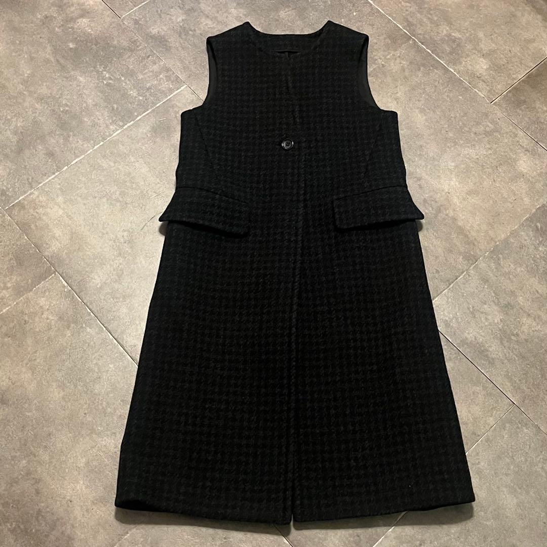 最終値 Drawer ドゥロワー ロングベスト ジレ コート　ノーカラー