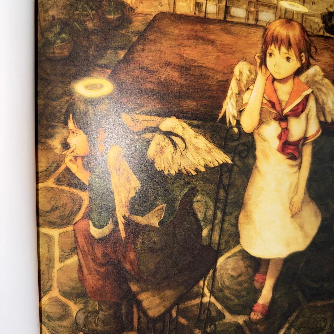 【絶版 初版 帯付き】 グリの街、灰羽の庭で 灰羽連盟画集 安倍吉俊