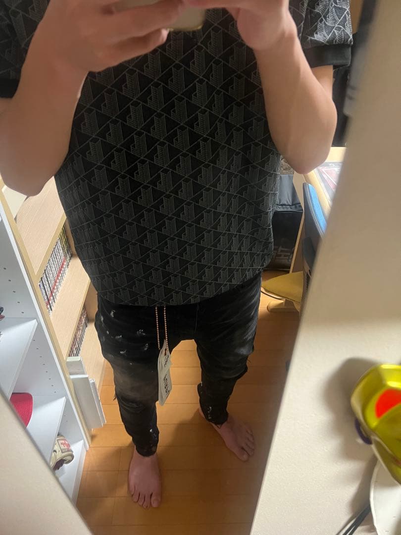 LACOSTE モノグラムポロシャツ US X5