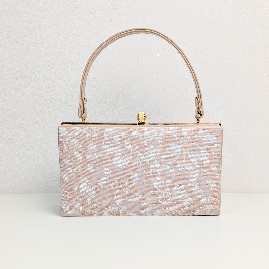 和装 草履バッグセット ジャガード ピンク ベージュ フリーサイズ u83-3