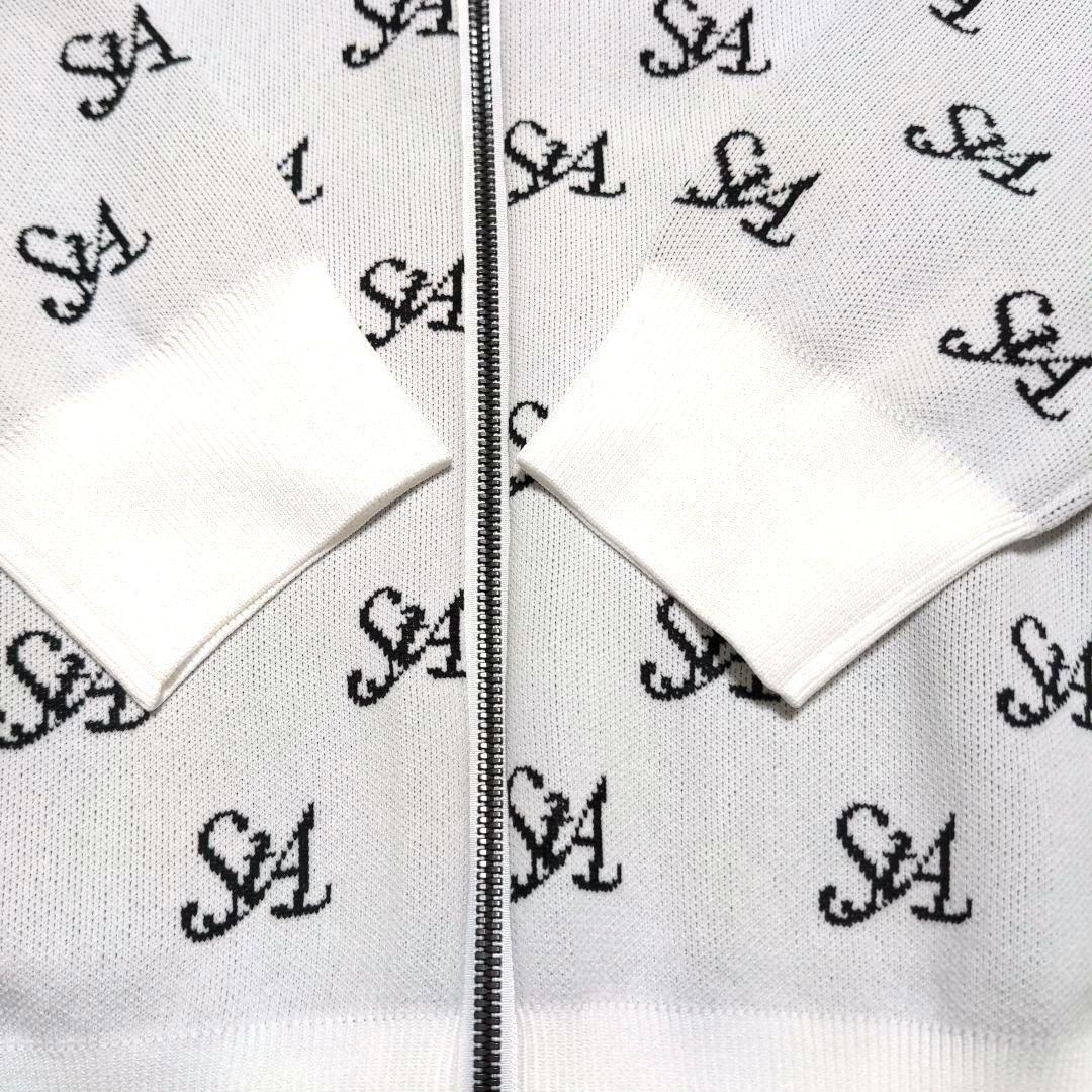 再再再値下新品セントアンドリュース　ニットジャケットМ白定価22000円秋冬