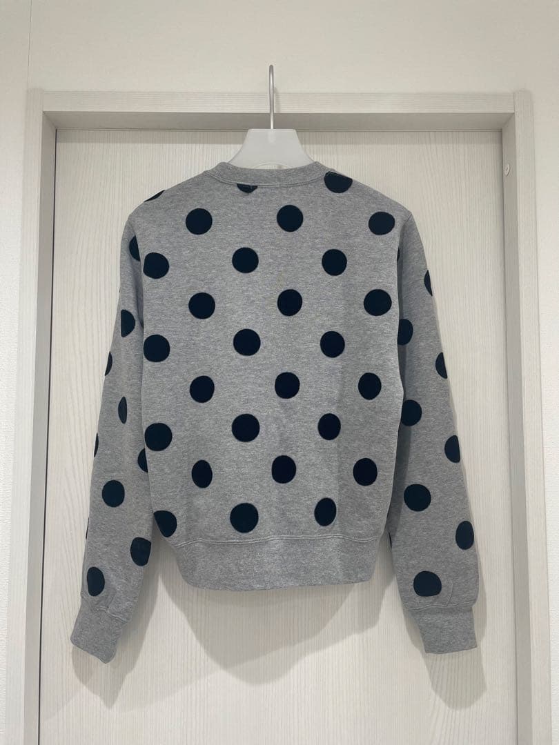 COMME des GARÇONS ドット柄トレーナー M グレー 水玉