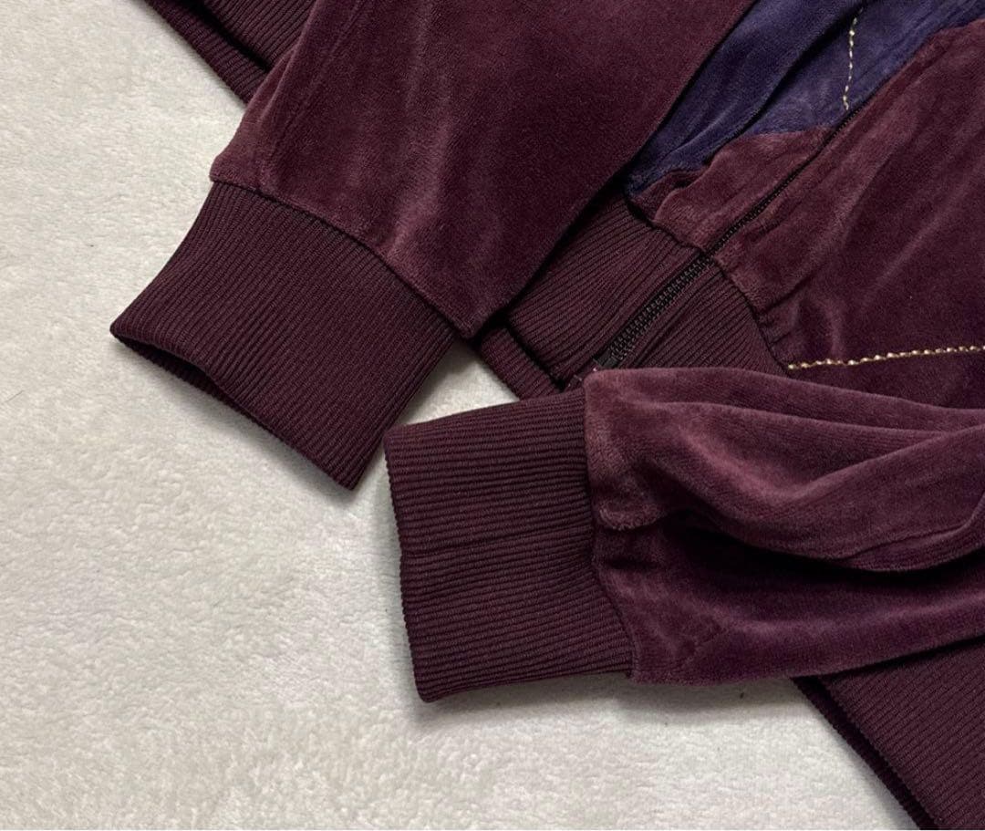 ふ*い様 低*期様 フレッドペリー ベロアトラックジャケット \"アーガイル柄\"