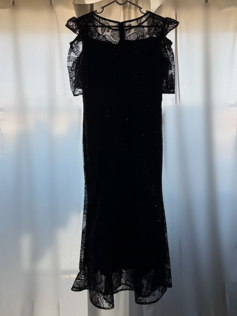 LEJA＊フラワーレースシアーフリルマーメイドワンピースドレス