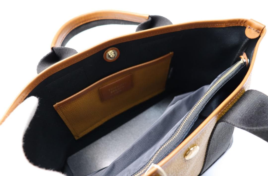 新品 TOPKAPI スコッチグレイン ネオレザー ミニ トートバッグ キャメル