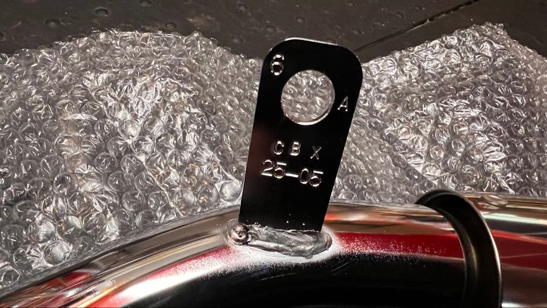 ホンダ CBX400F RPM 正規新品リアマフラー 復刻版ステッカー付き