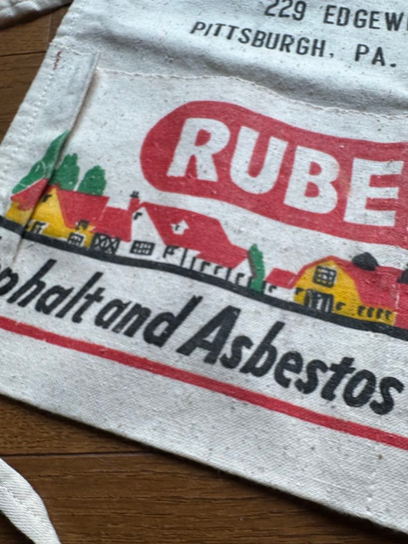 ヴィンテージ エプロン プリント ビンテージ