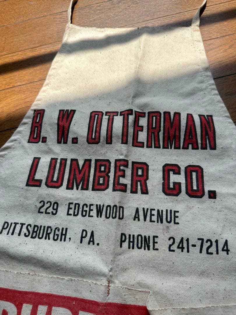 ヴィンテージ エプロン プリント ビンテージ