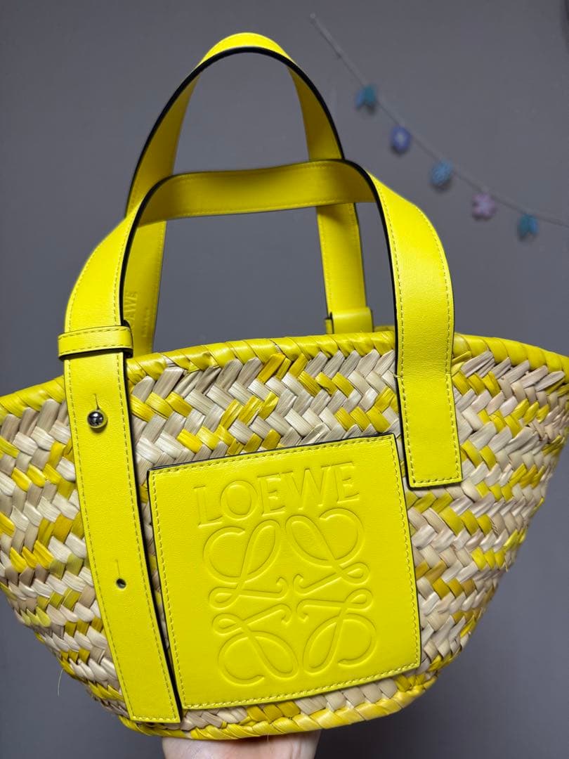 LOEWE イエロー かごバッグ