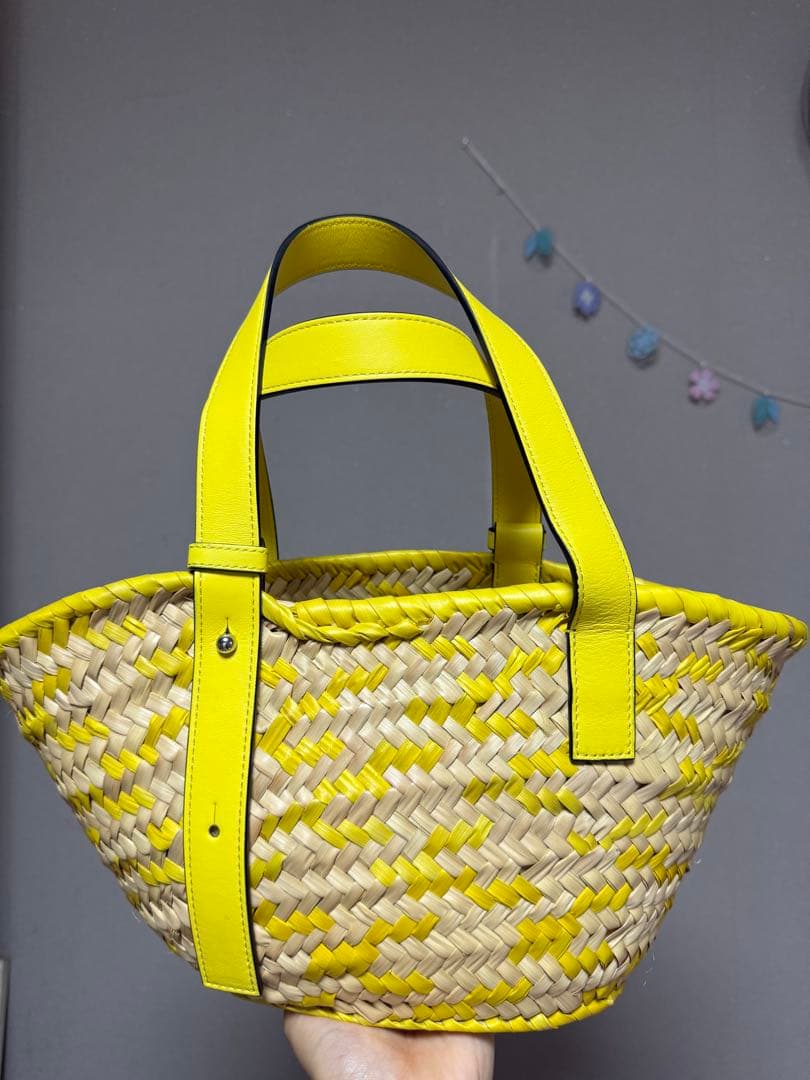 LOEWE イエロー かごバッグ
