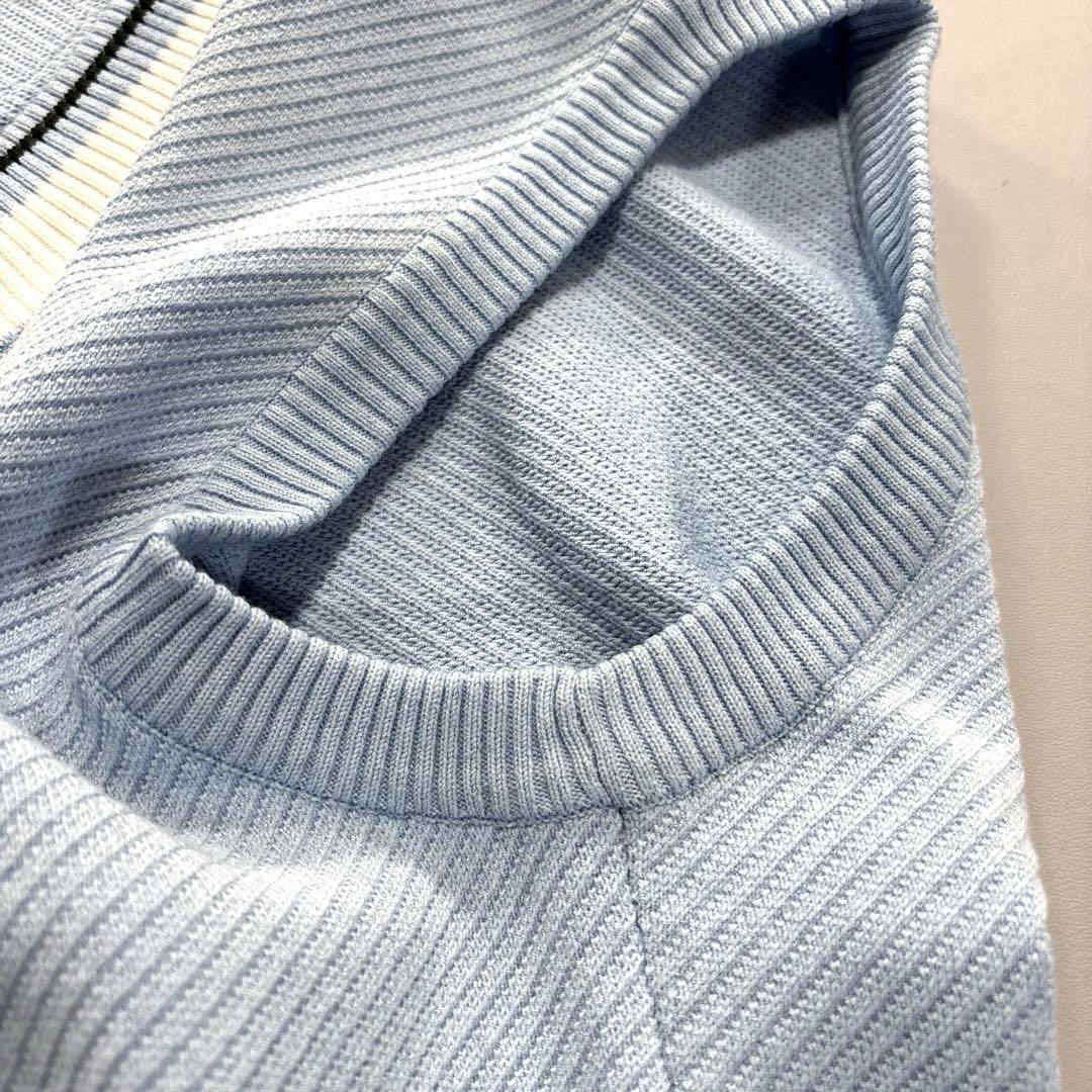 WAAC ワック　ニットベスト　メンズ　2 L程度　スカイブルー系　韓国