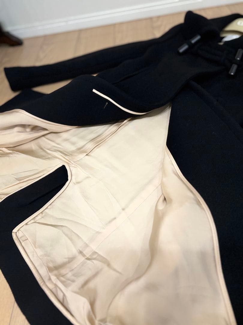 Chloé クロエ ♪ 黒 ロングコート ウール ハンガー付き