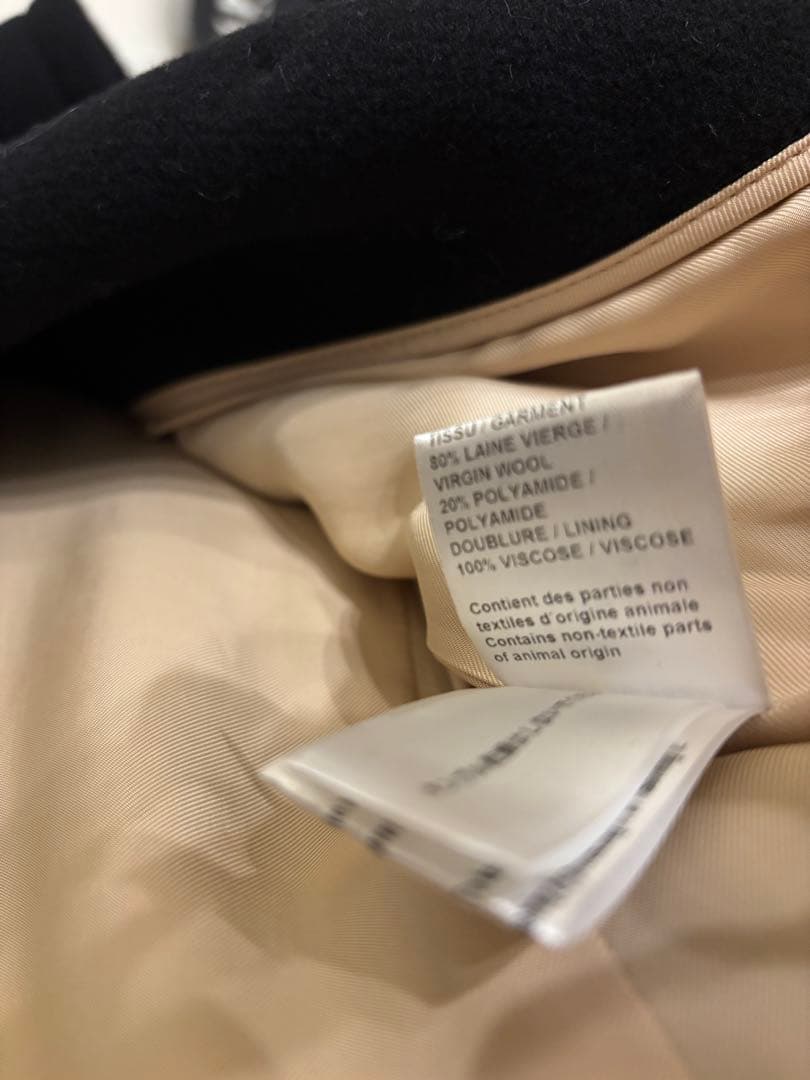 Chloé クロエ ♪ 黒 ロングコート ウール ハンガー付き