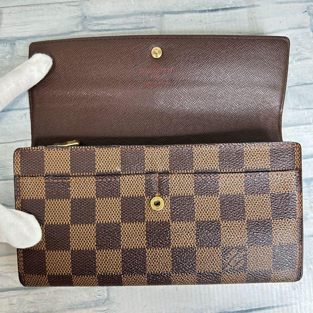 極美品　60 VUITTON ルイヴィトン ダミエ 長財布　二つ折り財布　kv7