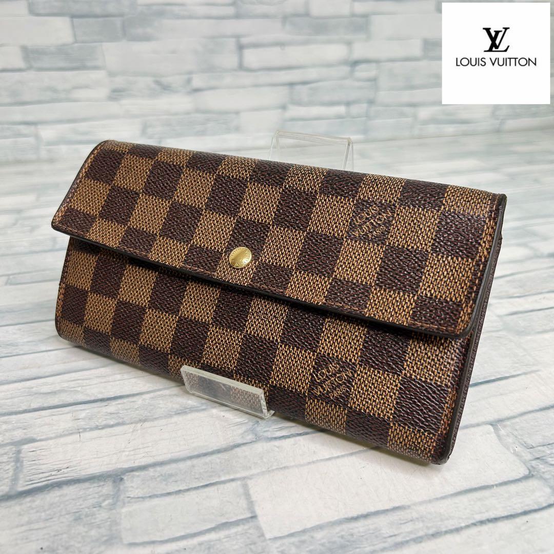極美品　60 VUITTON ルイヴィトン ダミエ 長財布　二つ折り財布　kv7