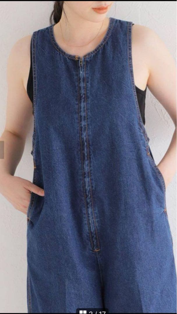 カレンテージ デニムオーバーオール