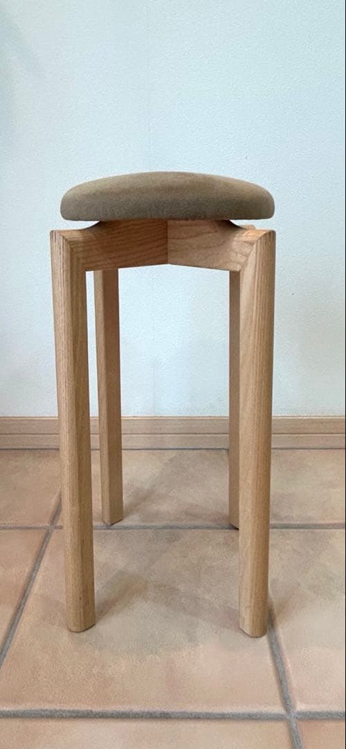 美品　匠工房 マッシュルーム スツール SS ココア 高さ50cm