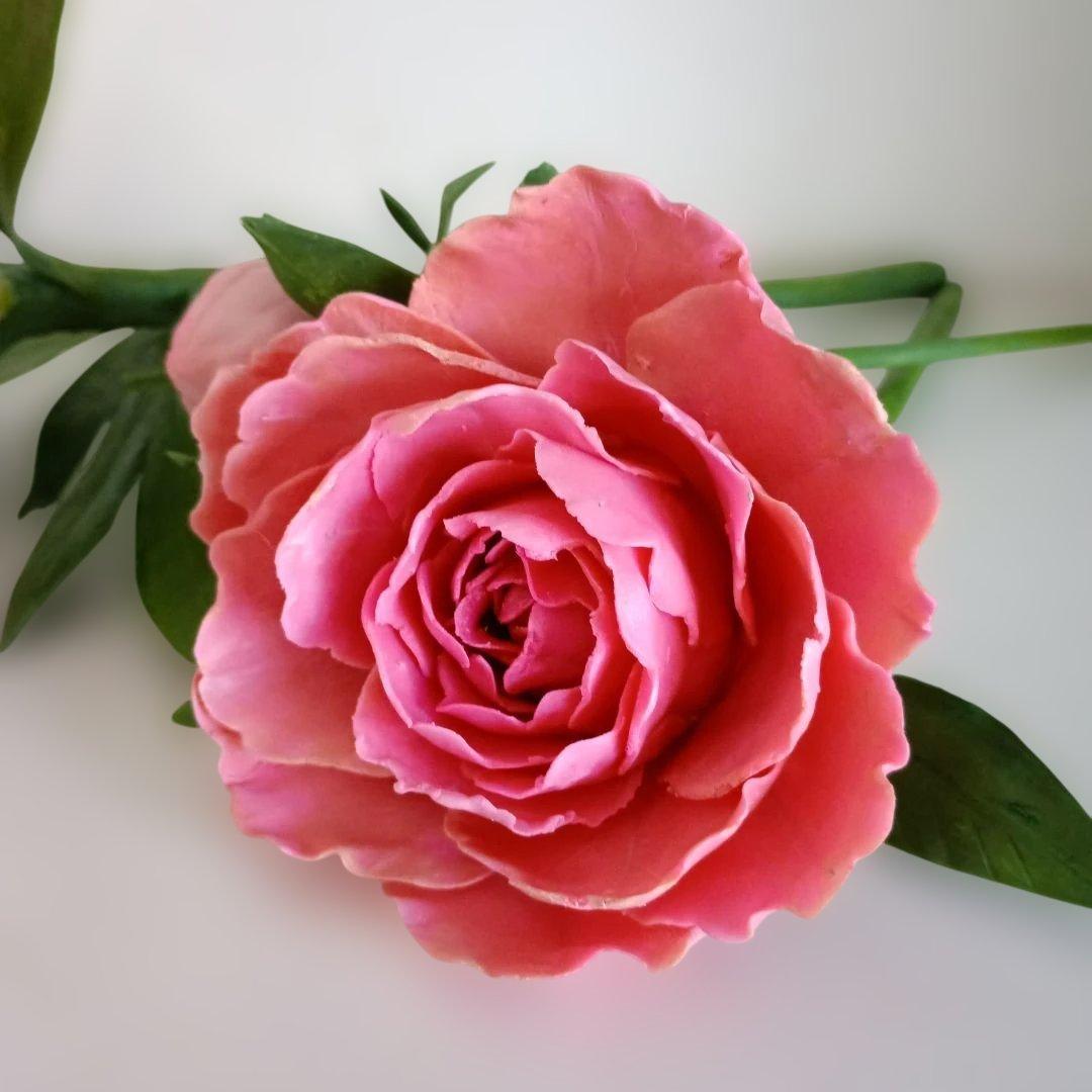 専用　芍薬アレンジ　迎春花　お正月アレンジ　クレイフラワー 樹脂粘土