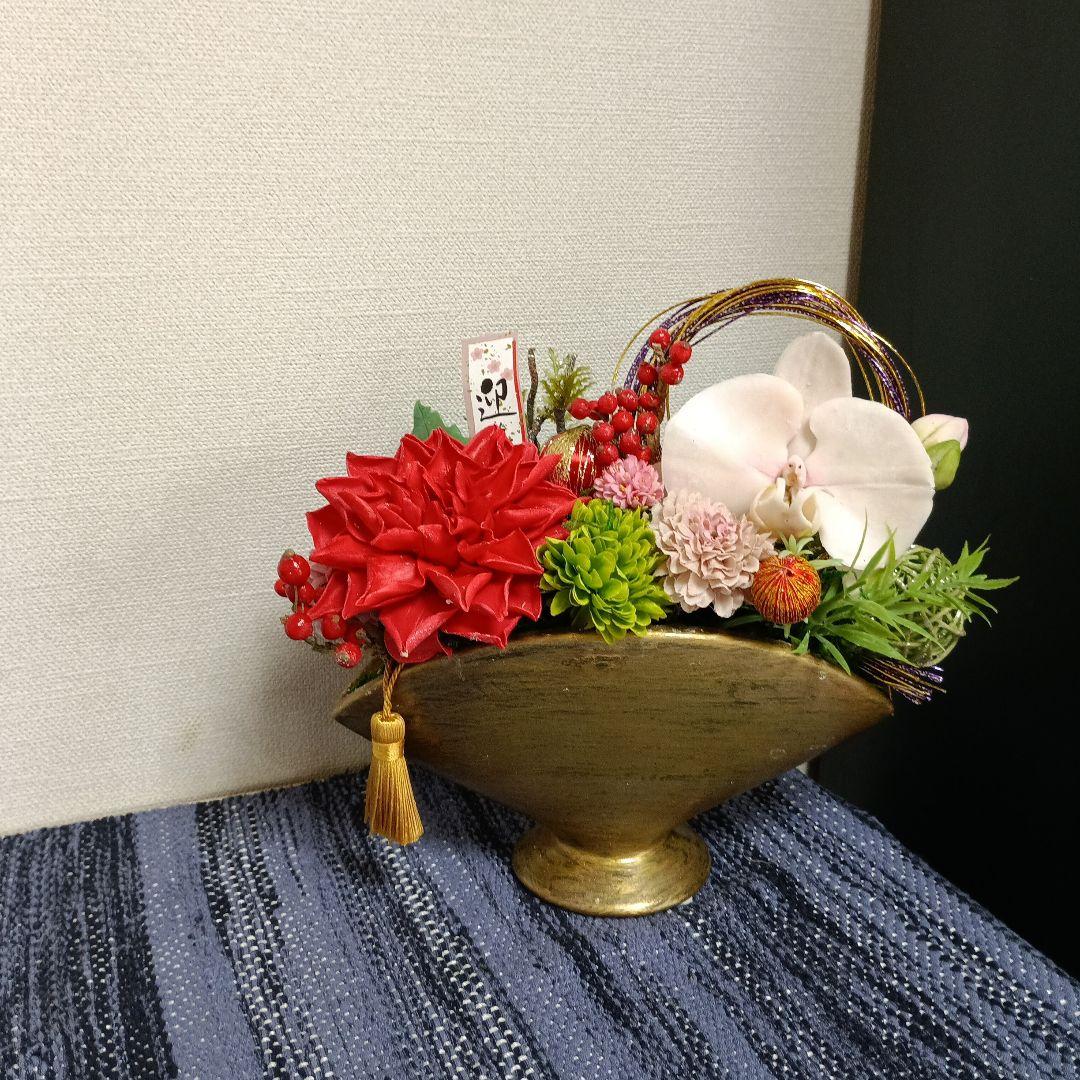 専用　芍薬アレンジ　迎春花　お正月アレンジ　クレイフラワー 樹脂粘土