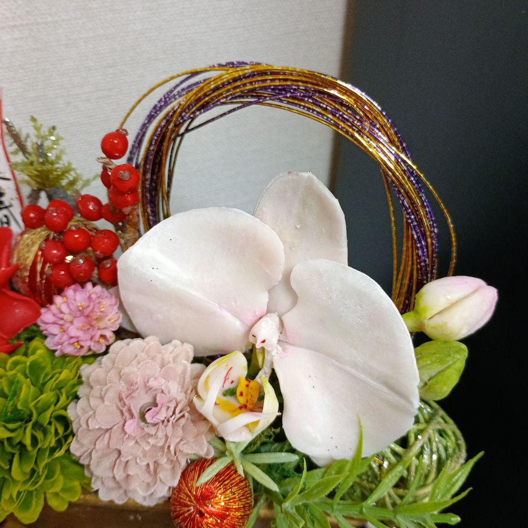 専用　芍薬アレンジ　迎春花　お正月アレンジ　クレイフラワー 樹脂粘土