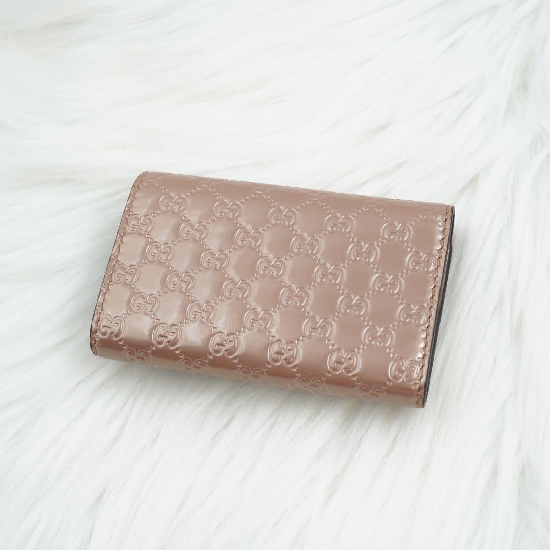 新品未使用品　箱付き　GUCCI グッチ　キーケース　マイクロGG ピンク