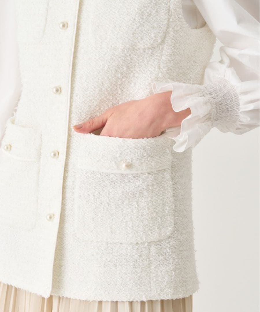 アナイ　カラミツイードポケットジレ　ベスト