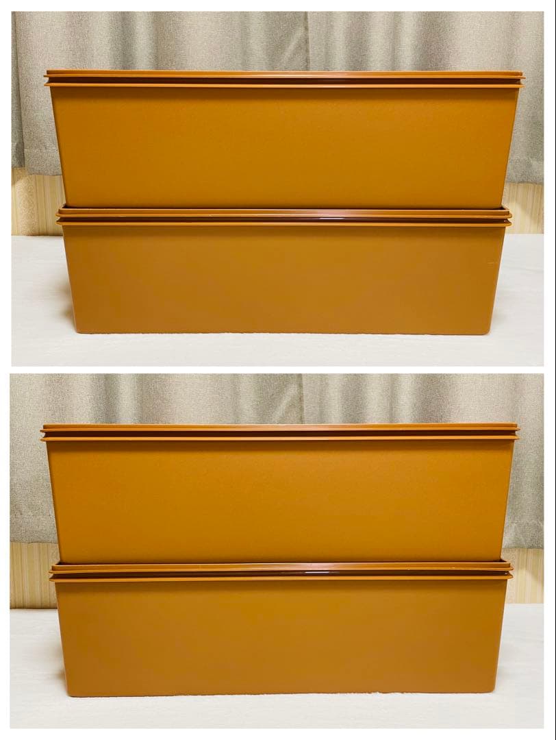 2個セット/送料込み/タッパーウェア/ディープ/ロング/スーパーケース/セピア