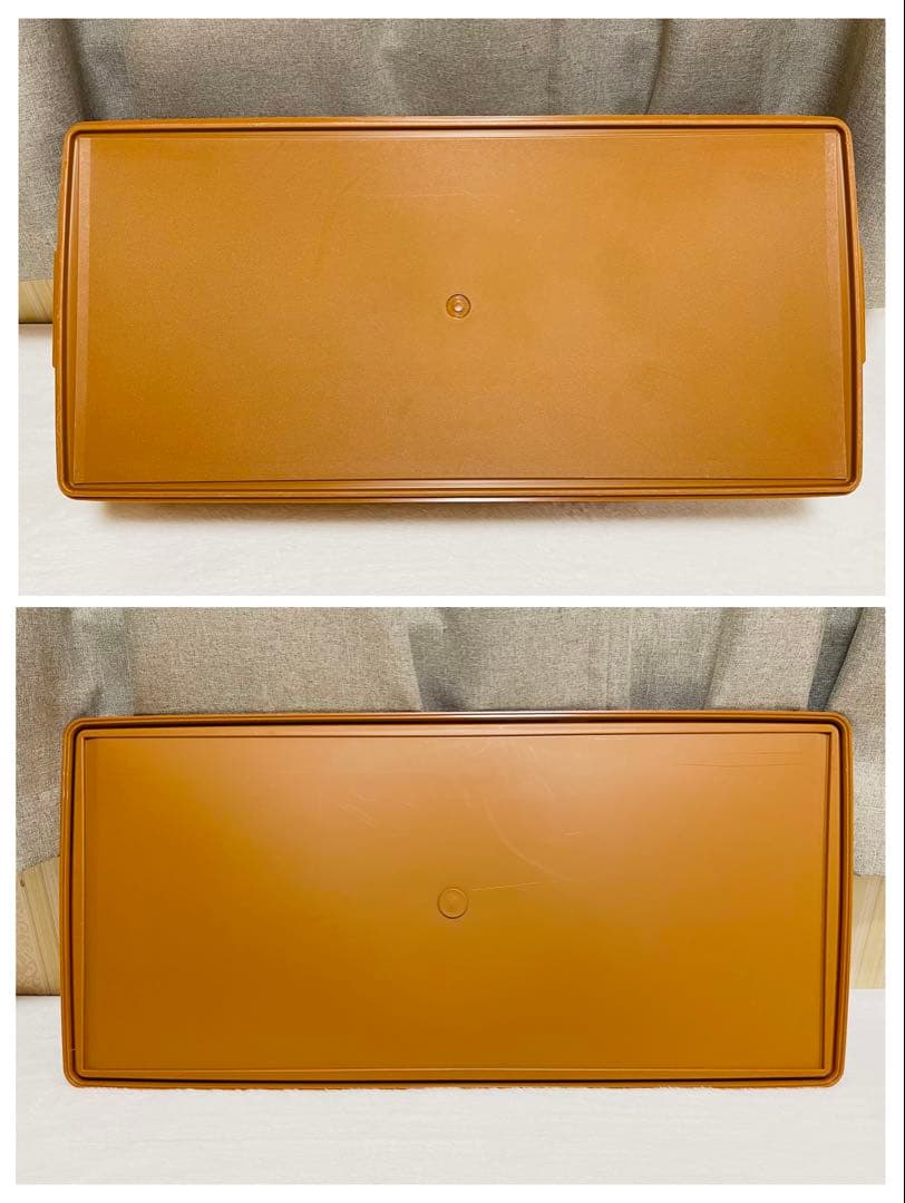 2個セット/送料込み/タッパーウェア/ディープ/ロング/スーパーケース/セピア