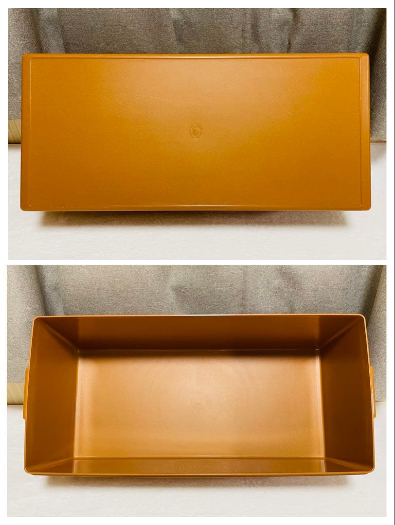 2個セット/送料込み/タッパーウェア/ディープ/ロング/スーパーケース/セピア