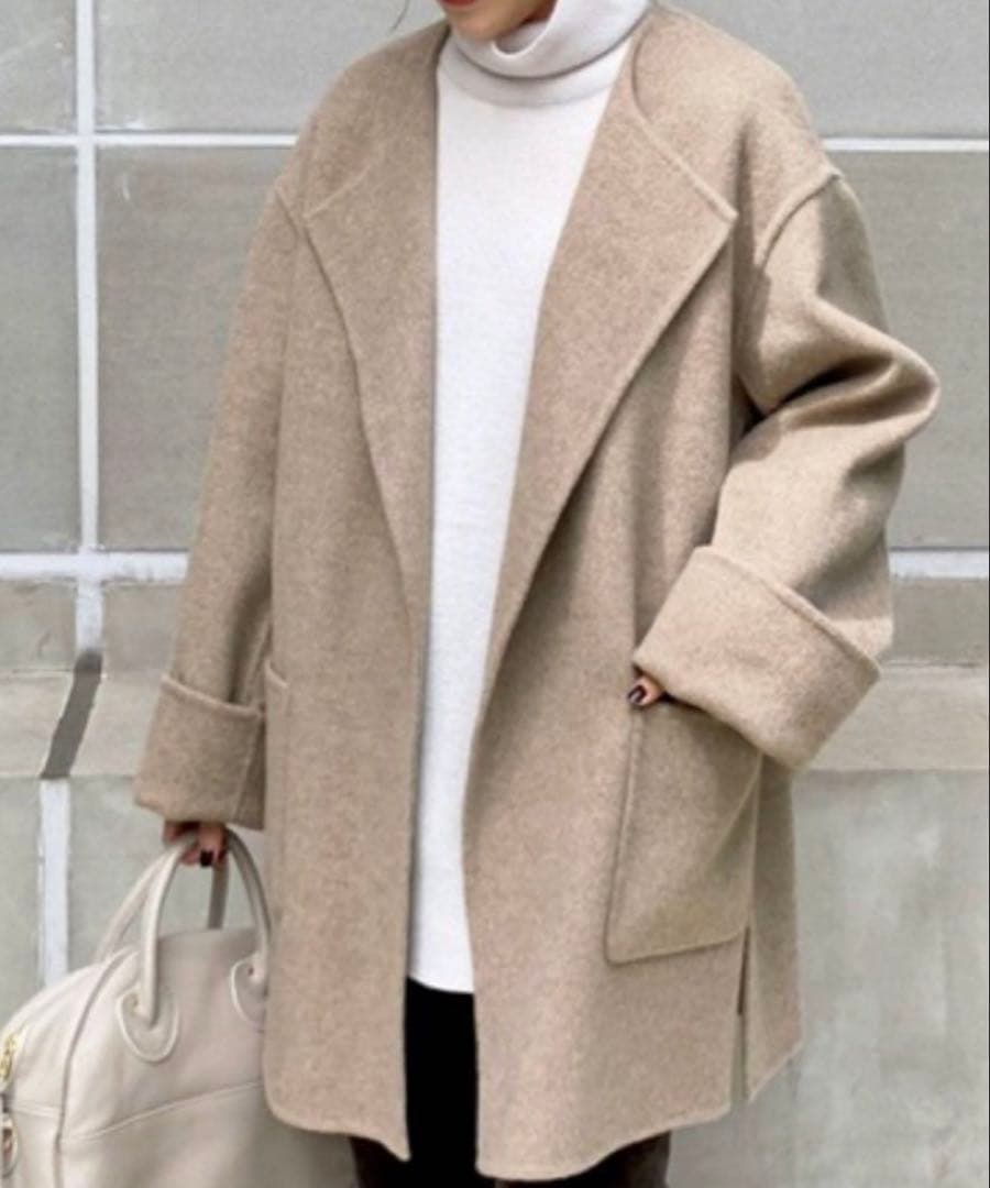 ⭐︎美品⭐︎ Spick&Span ⭐︎ノーカラーリバーコート⭐︎