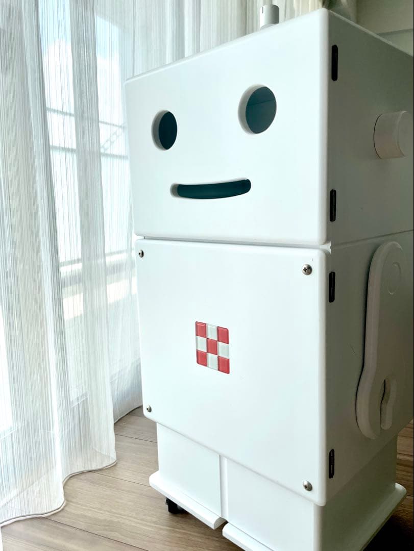 【最安値】ロボット型木製収納ロビット Robit ete ホワイト