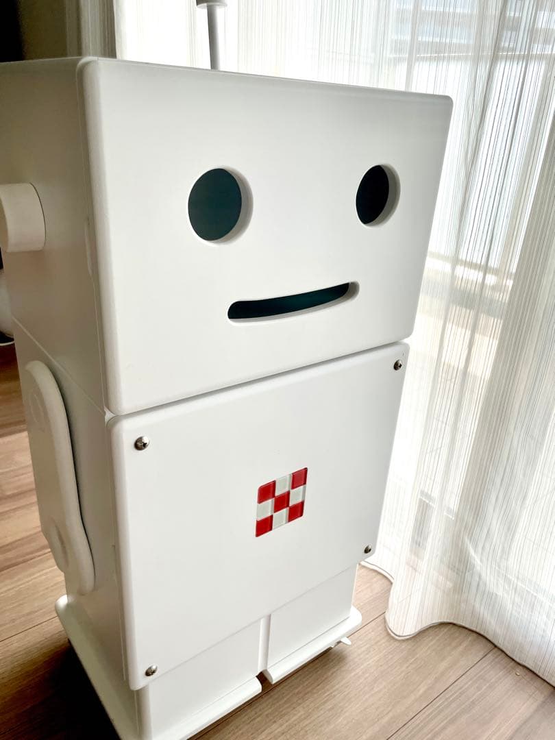 【最安値】ロボット型木製収納ロビット Robit ete ホワイト