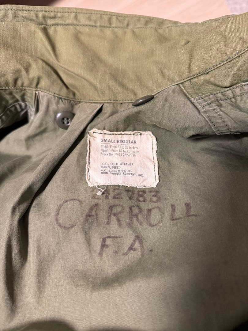 70s M-65 ヴィンテージ ミリタリージャケット m65 アルミジップ