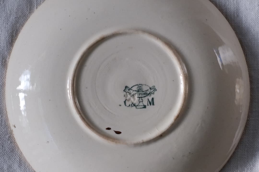 【Holiday Sale】フランスアンティーク｜クレイユ・エ・モントローの小皿