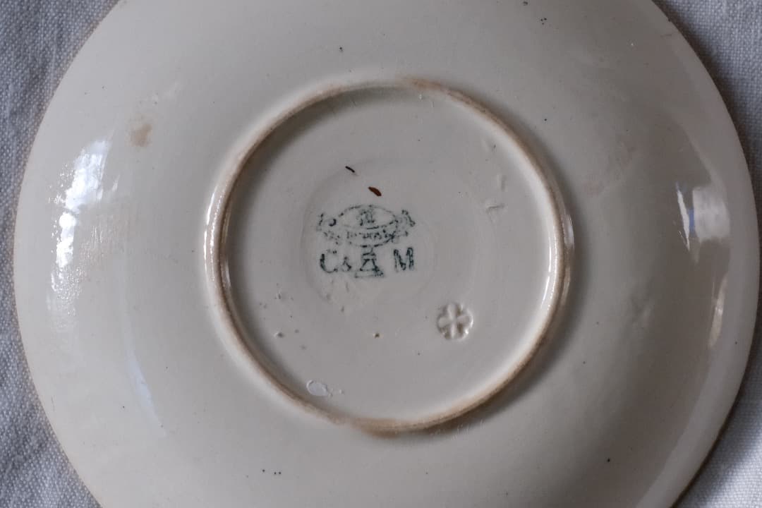 【Holiday Sale】フランスアンティーク｜クレイユ・エ・モントローの小皿