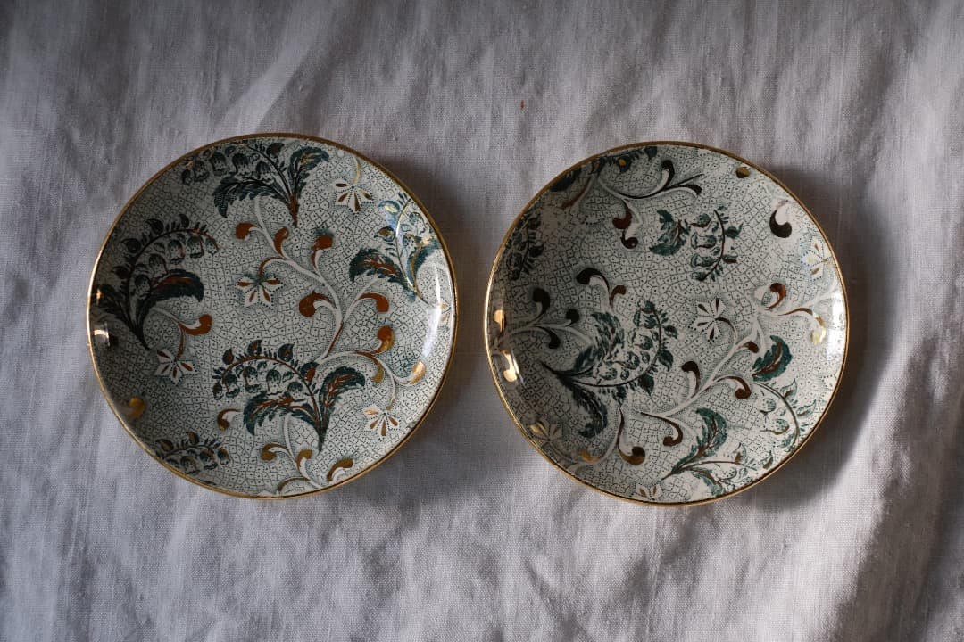 【Holiday Sale】フランスアンティーク｜クレイユ・エ・モントローの小皿